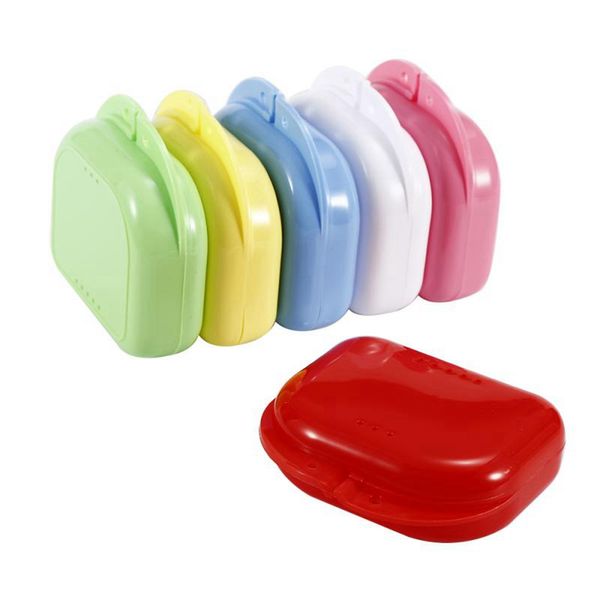 6 colori Fermo dentale Ortodontico Bocca Guard Protesi Scatola di immagazzinaggio Custodia in plastica Forniture per l'igiene orale Accessori per l'organizzatore w171