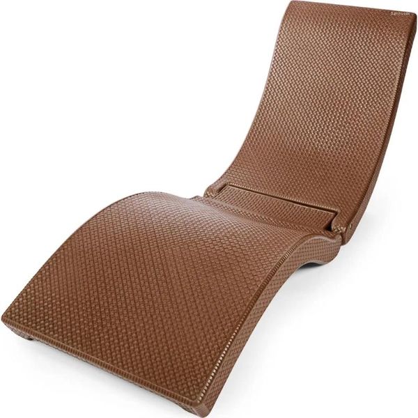 Móveis de acampamento Robelle Premium Poolside Patio Chaise Lounge Chair Chocolate