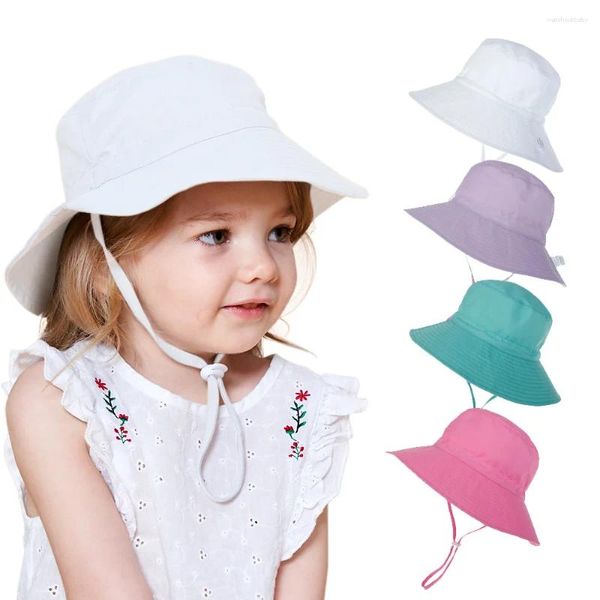 Berets Nette Kinder Eimer Hüte Frühling Cartoon Kappe Baby Jungen Mädchen Sonnenschutz Strand Hut Im Freien Sommer Angeln Caps Für 0-8Y