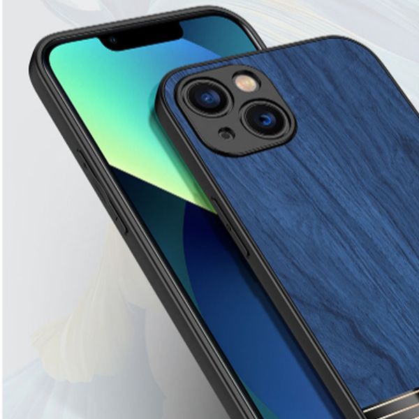 Imitazione in legno in pelle con guscio di guscio Custodia protettiva per protezione per il telefono per iPhone15Promax 14 Plus iPhone 13 Pro 12 Pro 14 Pro Max 12 15 15Pro