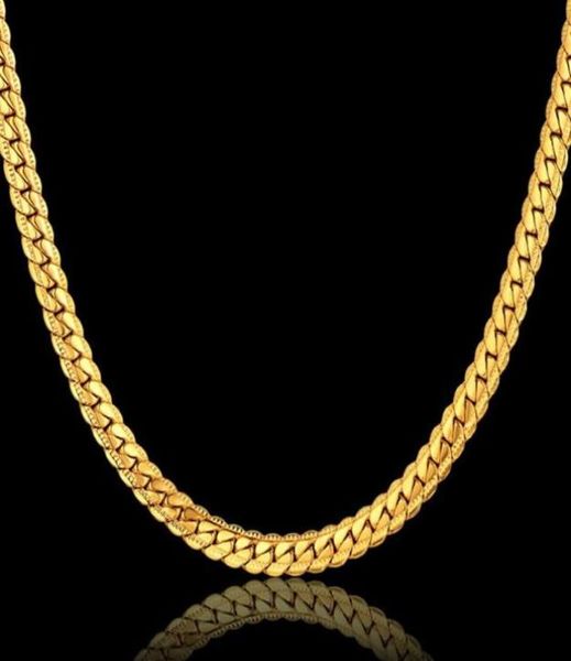 Vergleichen Sie mit ähnlichen Artikeln: Halsreif, Halskette, 18 Karat Gelbgold gefüllt, Schmuck, ganze 5 mm, Geschenk für Männer, kubanische Gliederkette, HipHop, Br26075931220