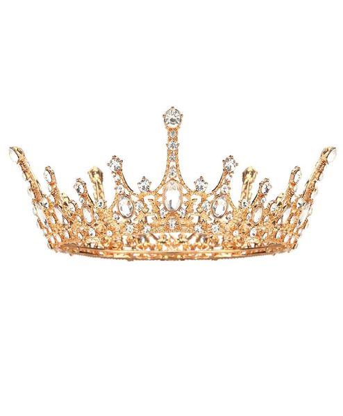 Bandas de cabeça coroas de ouro para mulheres de aniversário e tiaras com pedras gemos acessórios de cabelo para o casamento de casamento de noiva Chakrabea9705268