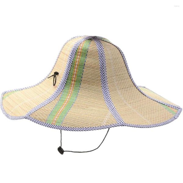 Berretti da pesca Cappello di paglia pieghevole Cappello da sole intrecciato Cappello da sole da uomo Cappelli da giardinaggio all'aperto Copertura da spiaggia per donna