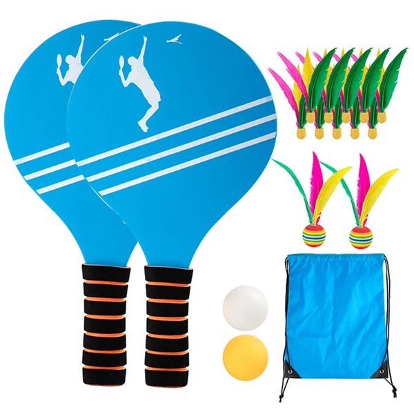 Badminton-Saite, Strandtennis und Schläger, Paddel-Set, Ball, Jazzminton-Spiel, Sommer, Freiflächen, Park, Spielen 231213