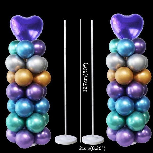 2 set Colonna di palloncini Matrimonio Palloncino Stand Porta palloncini Festa a casa Baloon Decor Decorazione festa di compleanno Kid Adult Air Globos 1022038