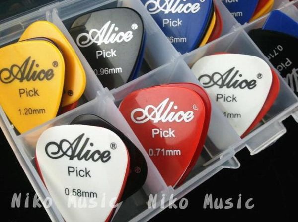 Alice 50 peças palhetas para guitarra elétrica acústica 1 caixa de palhetas de plástico 8755549
