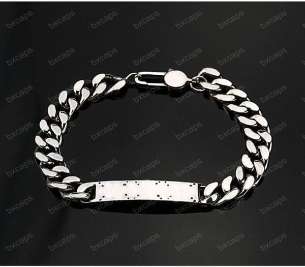 Cool Designer Bracciali con teschio per donna Uomo Luxurys Designer Bracciale in argento Hip Hop Link Mens G Bracciali per coppia con scatola D22861219