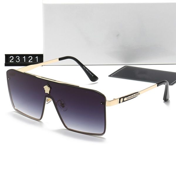 Gafas de sol de diseñador para mujeres Hombres Gafas de sol Gafas de sol clásicas de moda Marco de metal piloto polarizado de lujo Gafas UV400 de gran tamaño