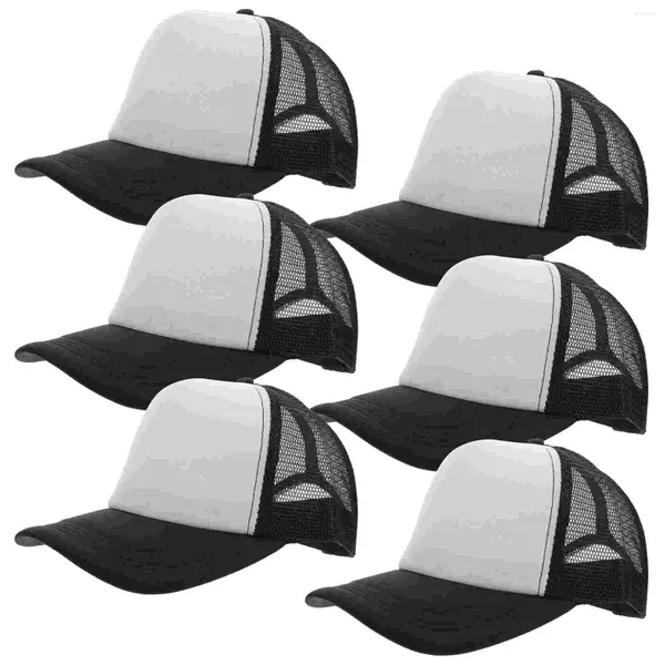 Cappellini da baseball 10 pezzi Cappello da baseball in rete traspirante Poliestere resistente al sole Uso esterno Vuoto per trasferimento di calore