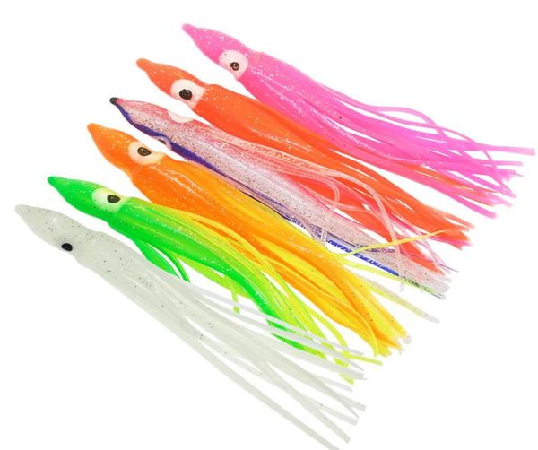 100 adet kauçuk kalamar etekleri 5cm 9cm 11cm ahtapot yumuşak balıkçılık lures ton balığı yelken balığı yemleri3112109