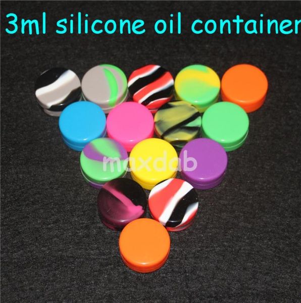 scatole di diverse dimensioni di contenitori in silicone vasetti dab 3ml 5ml 7ml 22ml supporto per sfera di olio contenitore per cera in silicone scatola di immagazzinaggio barattolo di dabber1890783