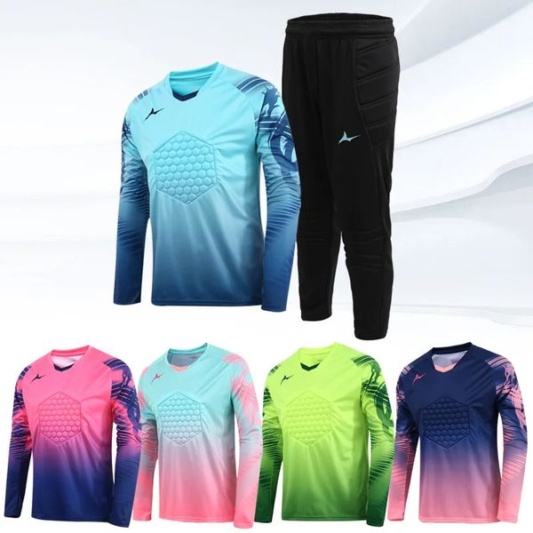 Altri beni sportivi maglia da portiere calcatore per la protezione dei bambini con sponge per adulti uniforme da calcio camicia da portiere 231212