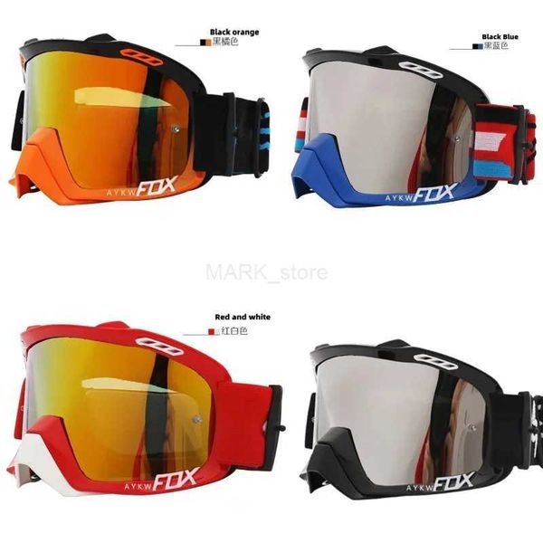 Occhiali da sole da moto Aykw Fox Occhiali da ciclismo Occhiali da fuoristrada Occhiali Occhiali da sole da moto Maschera universale per mountain bike Protezione dal vento Occhiali da sciL231153