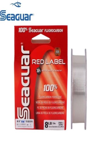 SeaGuar Red Etikett Fluorkohlenwasserstofffischerei 6lB12LB Fluorkohlenwasserstoff -Test Carbonfaser Monofilament Karpfendrahtanführer 2012284135818