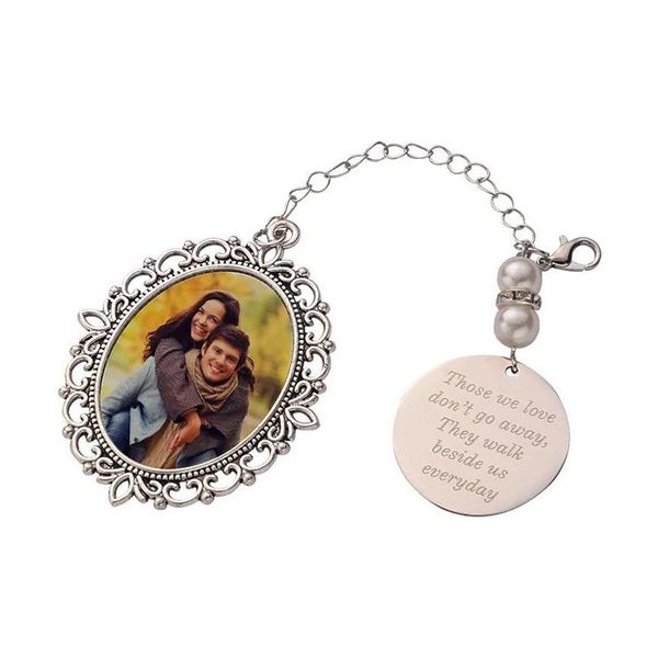 Anhänger Sublimation Abschlussfeier Personalisierte Kappe Quaste Anhänger Memorial PO Charms für Hochzeitsstrauß DIY Drop Lieferung Hausgarten A Dh5GH