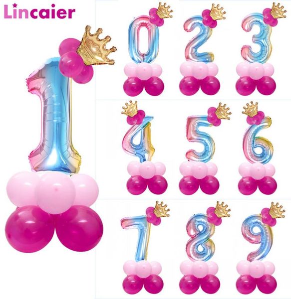 13pcs Sayı Balon Doğum Günü 1 2 3 4 5 6 7 8 9 Yaş 1. 2. 3. 3. 5. 6. 7. Bebek Kız Prenses Çocuk Parti Süslemeleri2325596