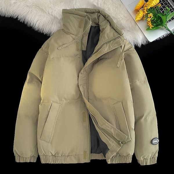 Herren Daunenparka Winterjacke Herren koreanischer Stil japanische Mode Wattepad Herbstjacke Herren lässig dicke Isolierung Park winddichter Ventilator Plus Größe 5XL 231213