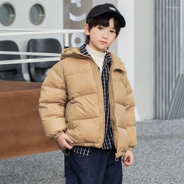 Daunenmantel 2023 Jungen Winter koreanischen Stil Herren verdickte Kinder mittlere und große kurze Kleidung