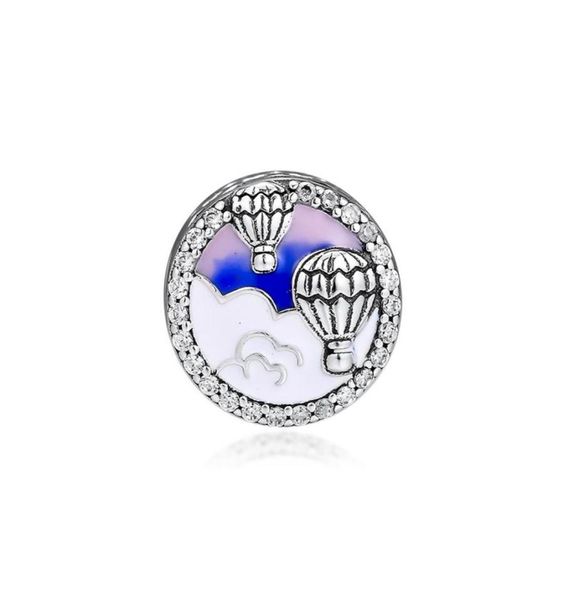 2019 Original 925 Sterling Silber Schmuck Luftballon Reise Charm Perlen passend für europäische Armbänder Halskette für Frauen Herstellung305F3168316