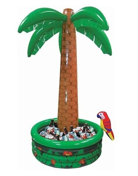 Bouncers infláveis Playhouse Swings Hawaii Series Grande Coco Palmeira Bebidas Cooler Balde de Gelo para Sandbeach Decorações de Festa Suprimentos Piscina Brinquedos 231212