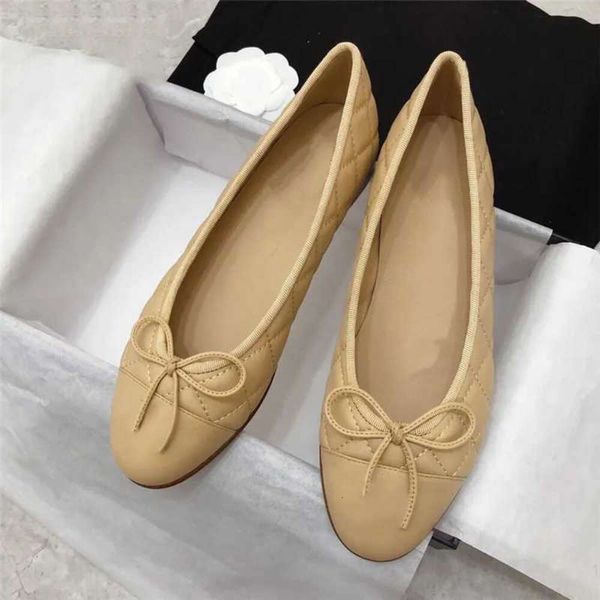 Ladies Ballet Flats Designer de moda Sapatos de dança LOAFER SAPA DABELA CAIXA DE SAPA DE PODO 34-42 X230523K6