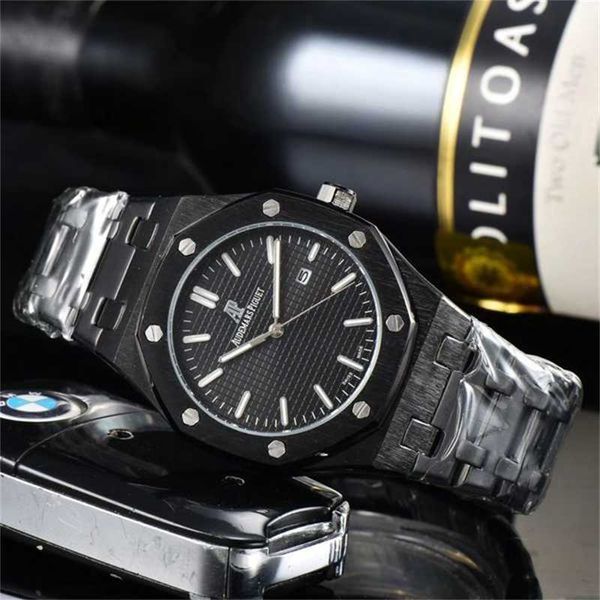 Orologi stile Ap delle migliori marche Orologi da polso semplici Orologio superiore di lusso Corpo Business Moda Tempo libero Cinturino in acciaio luminoso impermeabile multifunzione a tre pin URLP