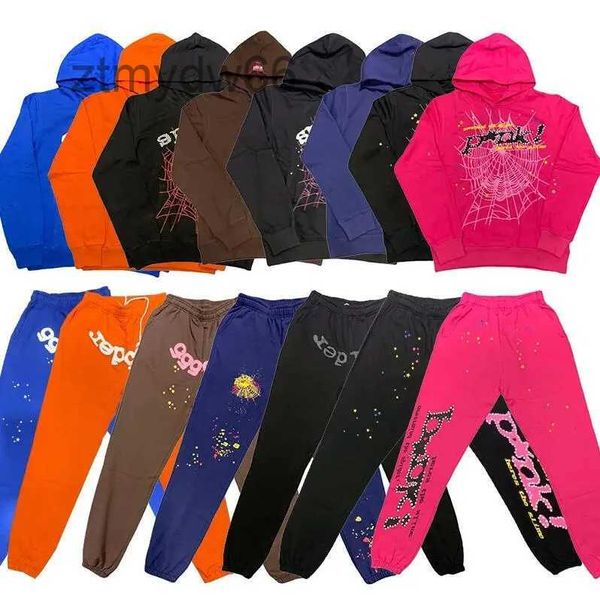 Herren Hoodies Sweatshirts 2023 Sp5der Young Thug 555555 Angel Pullover Rosa Rot Hoodye Hosen Männer Top1 Qualitätsschuh Sp5ders Printing Spider Web C7PQ