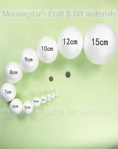 15cm 2345789101215182030cm bolas de espuma branca bolas de isopor de poliestireno decoração artesanal bolas de natal 2011285318445