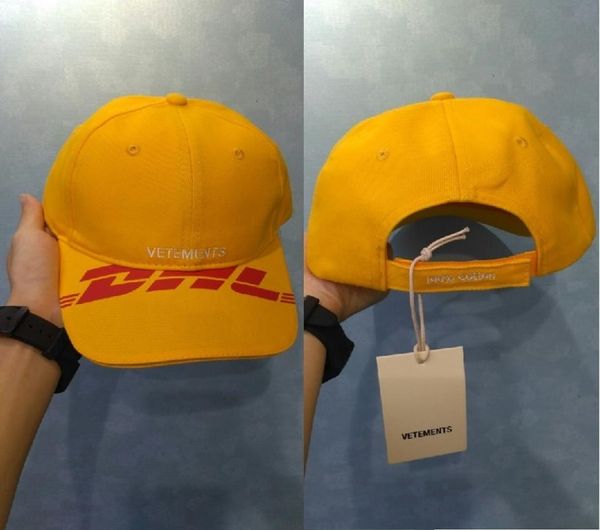 20SS Vetements DHL Бейсболки Мужчины Женщины Вышивка Козырек Папа Шляпы Хип-хоп Vetements Бейсболка DHL T2006083029908