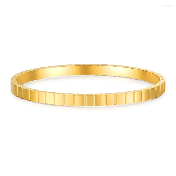 Bangle Bohemian Gold Silver Color Round Gear Bangles para mulheres homens na moda acessórios de jóias de aço inoxidável presente