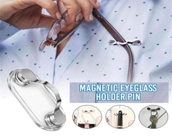 Hooks Rails tragbare Multifunktions -Kleidung Schnalle Magnetieglasshalter Hang Broschen Stift Magnet Brille Headset Line Clips31409008