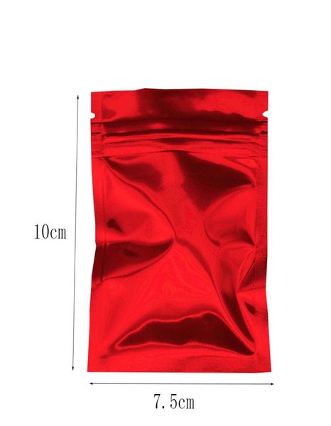 7510 cm Rosso Termosaldabile Foglio di Alluminio Borse con chiusura a zip 100 Pz Lotto Sacchetto di Imballaggio per Alimenti Secchi Sacchetto di Immagazzinaggio con Cerniera Richiudibile6745200