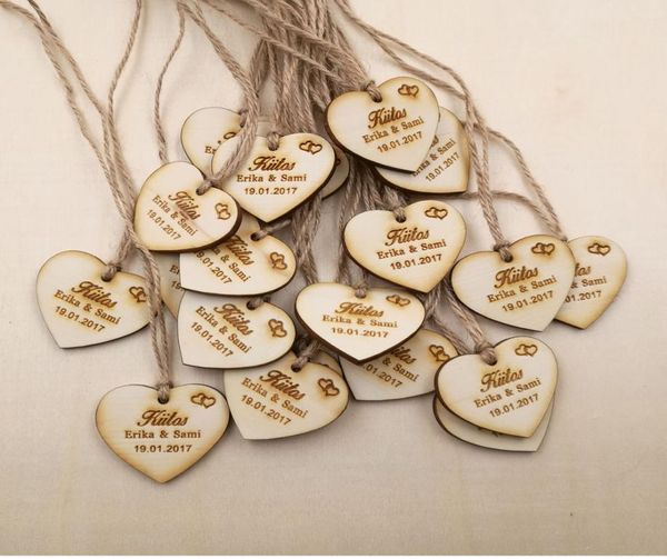 Etiquetas personalizadas para lembranças de casamento, etiquetas rústicas para lembranças de chá de panela, obrigado, etiquetas de casamento personalizadas, salvar a data, etiquetas de madeira 1058033