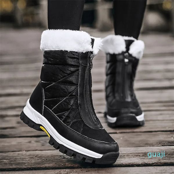 Designer Donna Stivali Scarpe Piattaforma Chunky Martin boot fluff Shoes Pelle Outdoor Inverno nero bianco Antiscivolo Resistente all'usura scarpa in pelliccia
