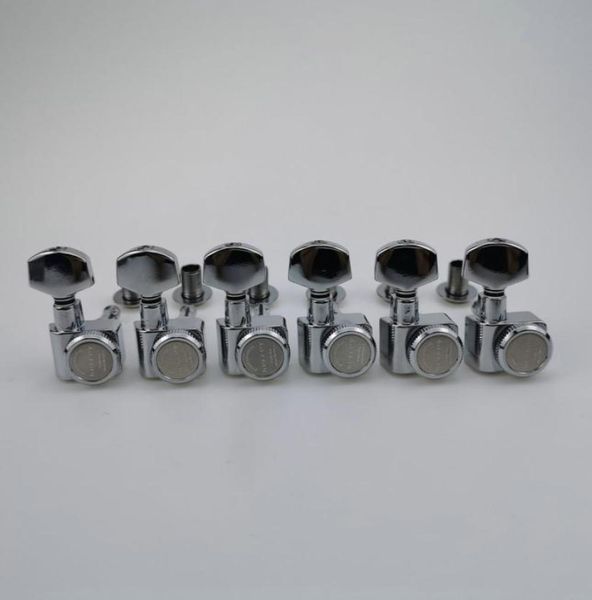 Cabeças de máquina Kerrey 6R sem parafusos com travamento de chave de ajuste Pegs Tuners Chrome Gear 1166044619