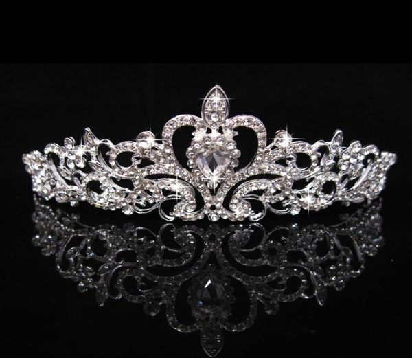 10 PCs muito novo casamento de noiva Cristal Rhinestone Hair Band Band Princess Crown Combine Tiara PROM PROMCENHO HJ2253708102