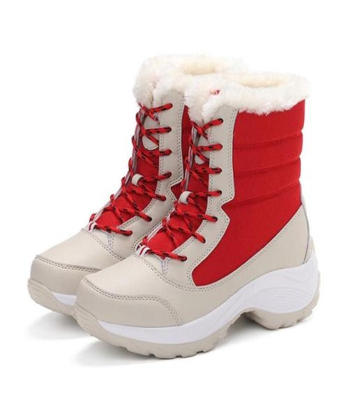 Women Boots Winter warme Qualität Midalf Schneestiefel Damen Schnürung bequeme wasserdichte Stiefel Chaussures Femme Botas Mujer Hig2227499