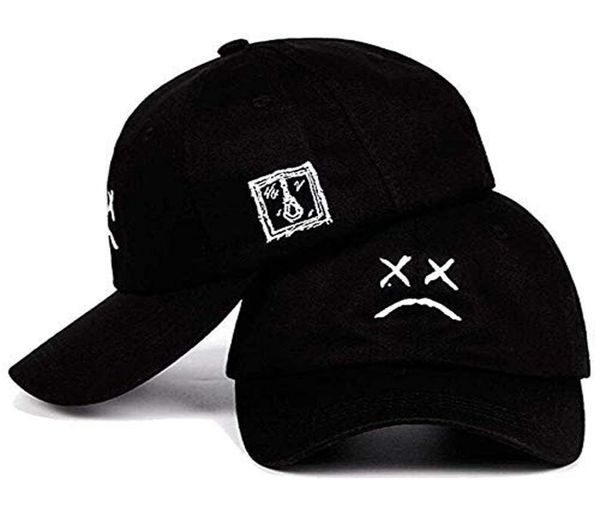 Lil Peep Dad hat Sad Boy Chorando Rosto Boné de beisebol bordado Chapéu de algodão Outdoor Causal Cap Hip Hop Snapback Hat2867436