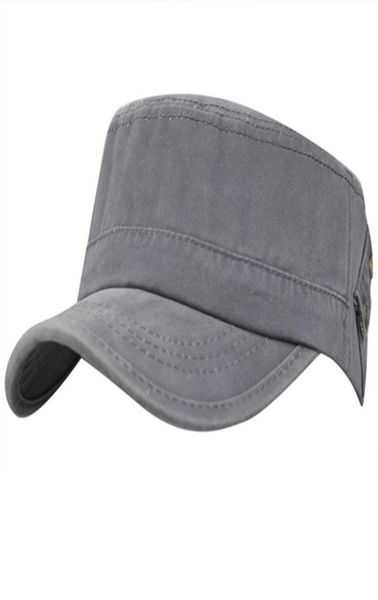 Herren Männer039s Sommer 100 Baumwoll Outdoor Sports Running Cadet Flat Top Twill Corps erreichte die Militärarmee -Reise Baseball Cap Hat252S5068519