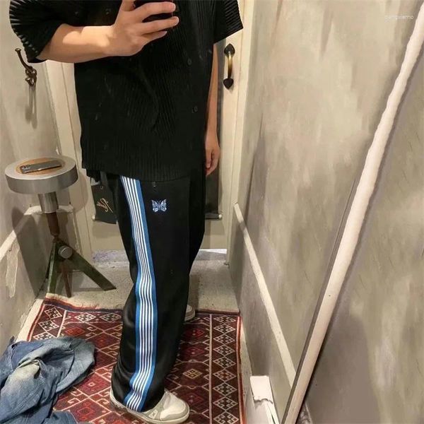 Pantaloni da uomo Sport all'aria aperta Pantaloni larghi Hip Hop Uomo Streetwear Moda uomo Farfalla Pantaloni sportivi ricamati di alta qualità da uomo