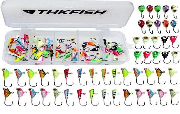 50 pzbox Inverno Ghiaccio Maschere Da Pesca 13g18g Jig Bait Richiamo Duro Balancer Esche Da Pesca Set Per La Pesca Invernale 2201076636192