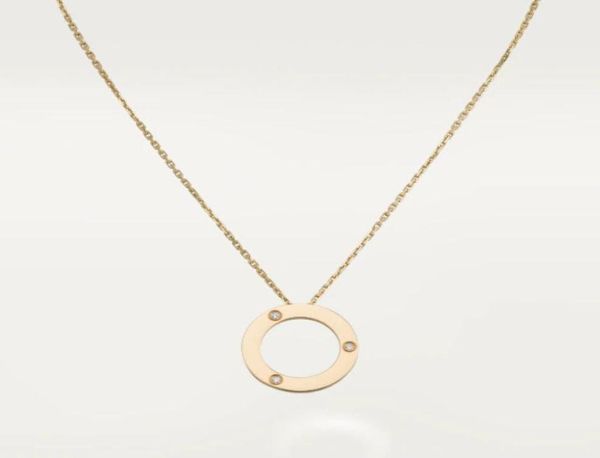 collana di design in oro pendenti con anelli gioielli firmati per donna argento rosa acciaio inossidabile gioielli con diamanti mariti mogli timel5905446