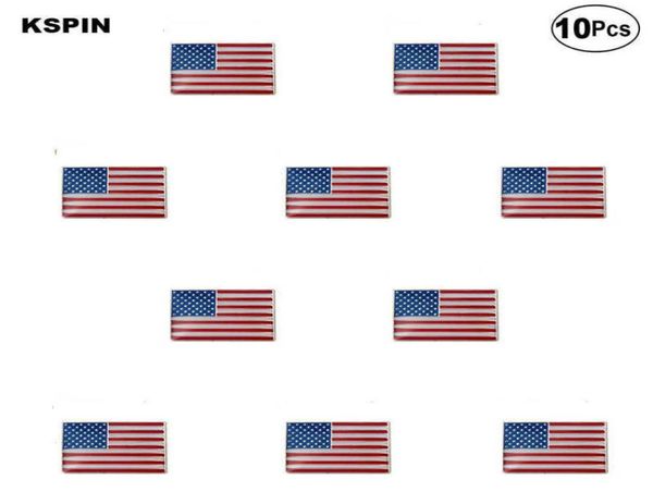 Emblema de lapela da bandeira dos EUA, broche, emblemas, 10 unidades por lote 06092389