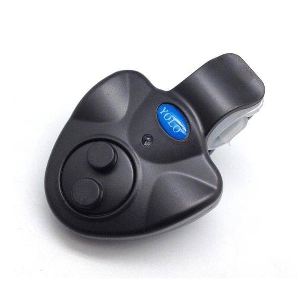 TI US Black Electronic LED Light Fish Bite Sound Alarm Bell Clip On Fishing Rod2593563