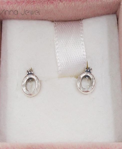 Autentici orecchini in argento sterling 925 P con corona lucida o orecchini di lusso per donna uomo ragazza regalo di compleanno di San Valentino 2982959910441