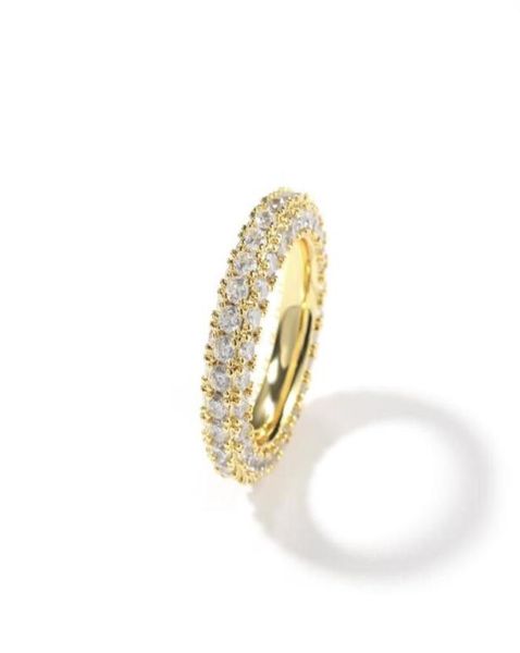 Design original três lados precisão diamante anel luz luxo nobre charme women039s ouro prata rosegold je5782069