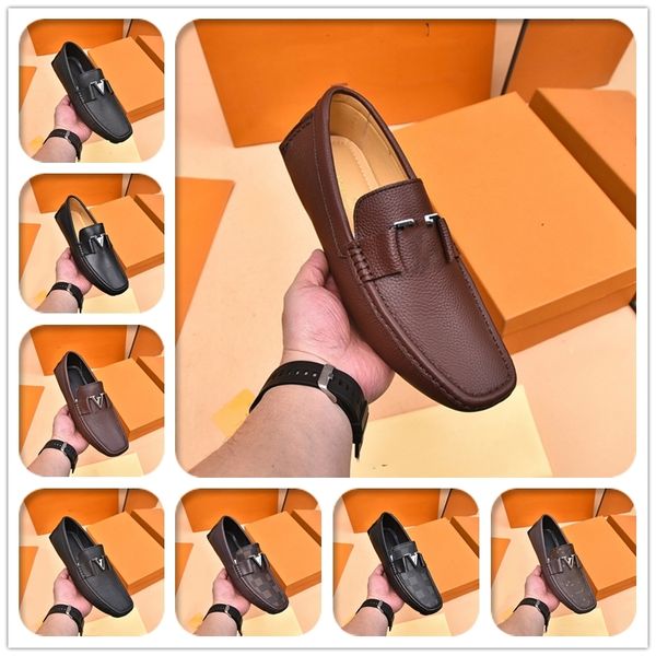 7Model op Qualität Herren Italienische Loafer Schuhe Neue Bequeme Herren Flats Luxuriöses Markenleder Klassischer Originalstil Designer Herren Loafer Schuhe Größe 38-46