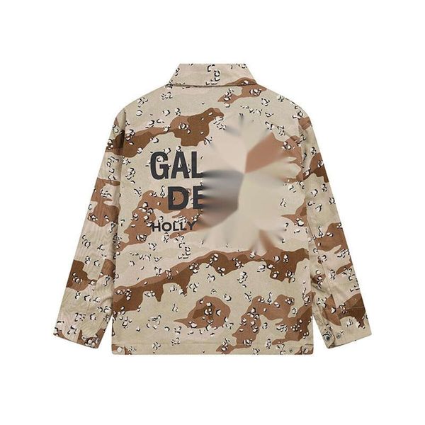 GELLERY DAPT Designer-Jacke, hochwertige Herrenjacken, Desert Camo Coach-Jacke, Reißverschluss, lockerer und bequemer Mantel