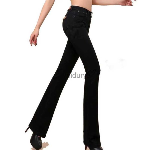 Damenhosen Capris Kostenloser Versand Neue hochwertige Frauen Boot Cut Jeans Mädchen Mode Bell-Bottom-Hose Hohe Taille Schlaghosen Große Größe 26-36 YQ231213