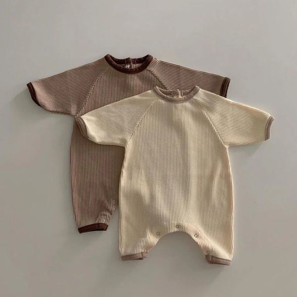 Pagliaccetti Neonate Ragazzi Pagliaccetto Arcobaleno Maniche lunghe Cotone Pullover per bambini Tuta nata Vestiti carini Accessori per abiti da bambino 231212